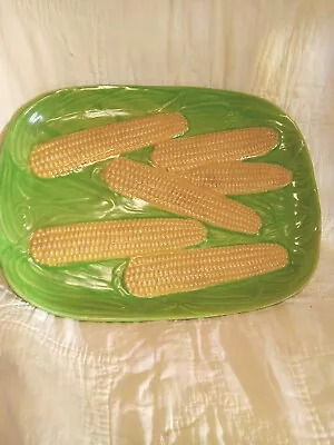 Vintage 1950s Majolica Corn On Cob Platter- Made In Japan • $9.99