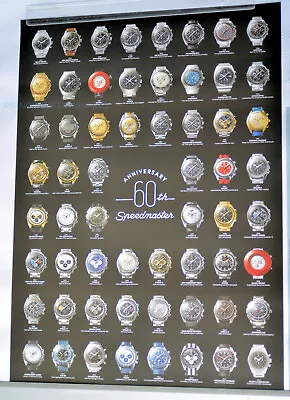 Poster Omega Speedmaster 60th Anniversary Of 2017 33 1/2x23 5/8in New And Rare • $119.52