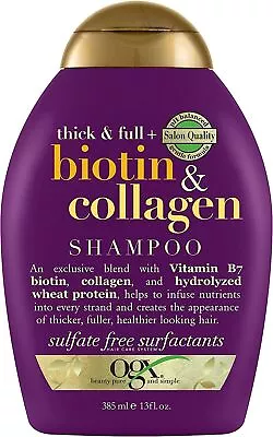 Biotin & Collagen Hair Thickening Sulfate Free Shampoo Conditioner OGX 385ml UK • £5.99