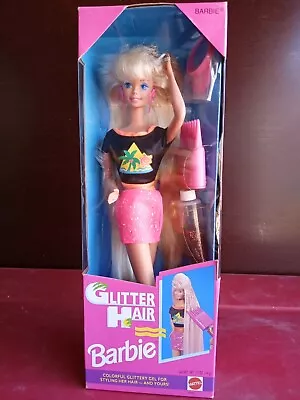 Vintage 1993 Long Blonde Hair GLITTER HAIR Barbie Doll #10965 NRFB • $99