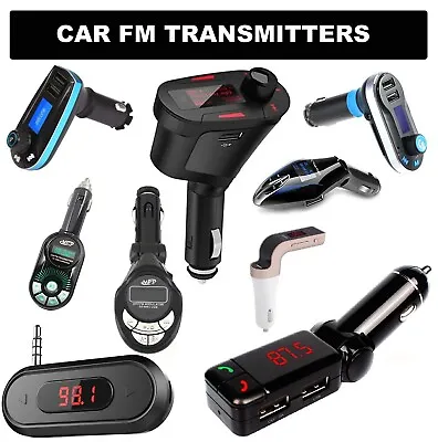 In Car Wireless FM Transmitter MP3 FM Radio Audio Music For Mobile IPhone Ipod • £11.98