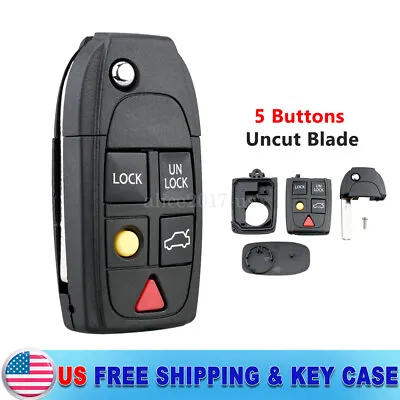 Replacement For Volvo S60 S80 XC70 XC90 LQNP2T-APU Flip Key Remote Case Shell • $9.69