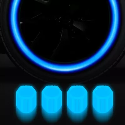 $1.71 • Buy 4PCS Blue Glow In The Dark Car Tire Valve Cover Tyre Rim Stem Cap Accessories