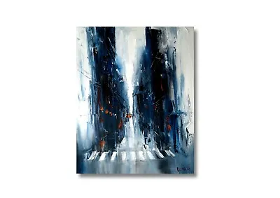 City Modern Art Painting Oil Painting Handmade Wall Picture No. 1223 • £168.82