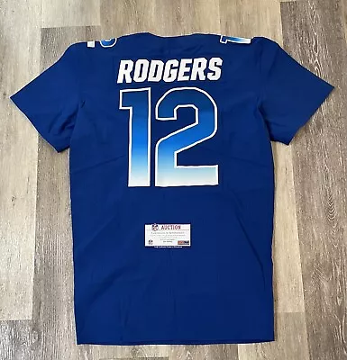 2018 Aaron Rodgers Green Bay Packers NFC PRO BOWL GAME ISSUED JERSEY PSA NFL COA • $2750