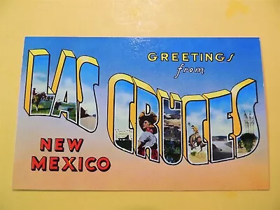 $1.99 • Buy Greetings From Las Cruces New Mexico Vintage Large Letter Postcard 
