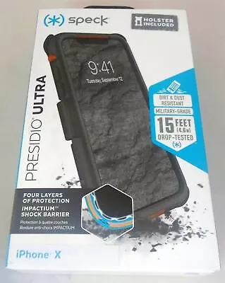 $38.39 • Buy Speck Presidio Ultra Slim Case With Removable Bumper - IPhone XS & X Case - Grey