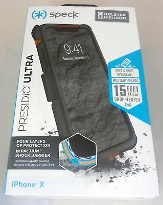 Speck Presidio Ultra Slim Case With Removable Bumper - IPhone XS & X Case - Grey • $45.05