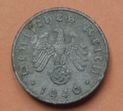 Germany. 10 Reichspfennig 1940 B. Zinc. • £0.50