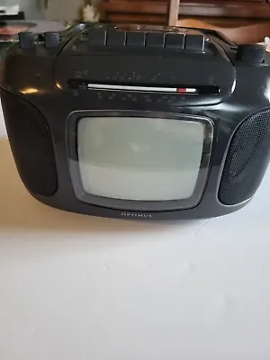 Optimus 5  B/W Portable TV With AM/FM Stereo Radio And Cassette Recorder Tested • $35