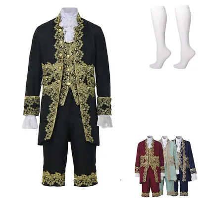 Men's 18th Century Court Suit Colonial Victorian British Men's Rococo Costume • $81.99