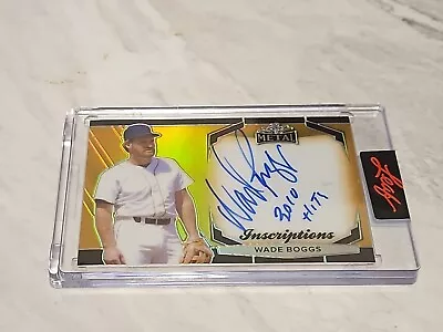 2024 Leaf Sports Heroes Metal Wade Boggs Signed On Card Auto Inscriptions 72/99  • $49.99