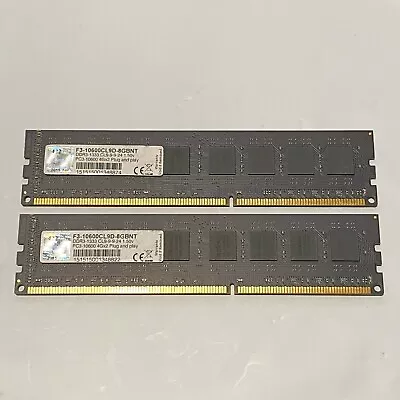 G.Skill 8GB RAM (2x4GB) PC3-10600 DDR3-1333 SDRAM Desktop F3-10600CL9D-8GBNT • $18