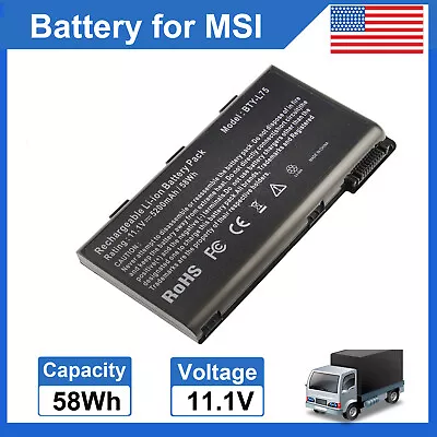 BTY-L74 Battery For MSI A5000 A6000 A6200 CR500 CR600 CR610 CR620 BTY-L75 58Wh • $17.99