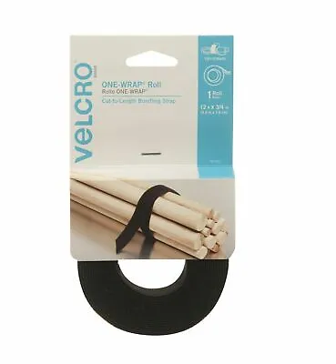 Velcro  One-Wrap  Strap  12 Ft. L X 3/4 In. W Black • $8.58