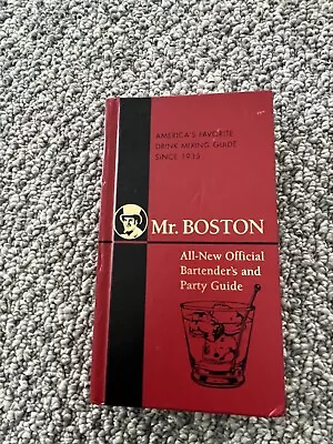 Mr. Boston Official Bartender’s And Party Guide - Hardcover Book • $3.99