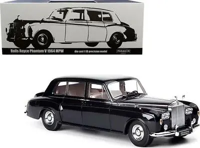 $192.94 • Buy 1964 Rolls Royce Phantom V Midnight Blue Metallic 1/18 Diecast Model Car By