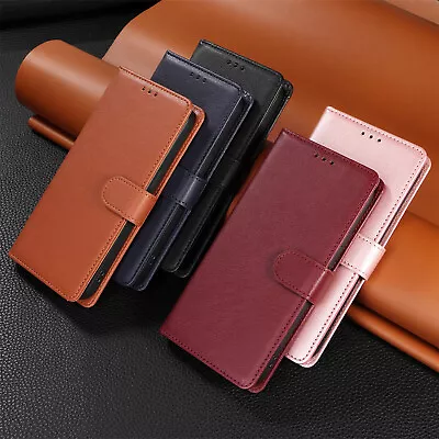 Leather Flip Wallet Case For IPhone 15 14 Pro Max 11 12 13 7 8 XR Magnetic Cover • £2.90