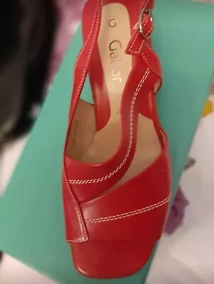 Gabor Ladies Leather Sandals ... Red 4.5 Vgc • £20