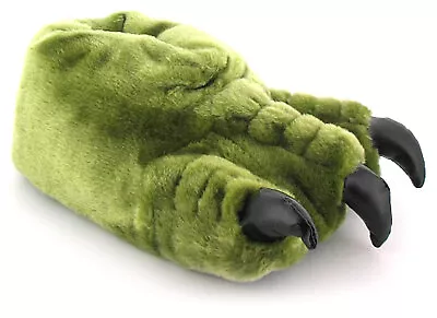 Mens Novelty Slippers Claw Slip On Khaki UK Size • £17.99