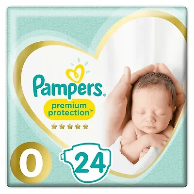 Pampers Premium Prot Size 0 Carry Pack 24 • £7.65