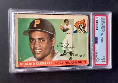 1955 Topps ROBERTO CLEMENTE #164 Pirates Rookie PSA 1(MC) HALL OF FAME LEGEND • $1500