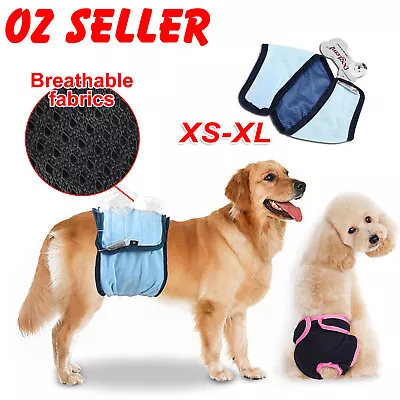 Female / Male Dog Puppy Nappy Diapers Belly Wrap Band Sanitary Pants Underpants • $8.45