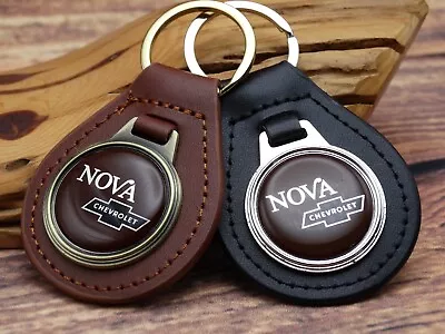 NEW RARE VINTAGE 1970s CHEVY NOVA CHEVROLET CAR Leather Key Chain Ring Fob NOS • $19.99