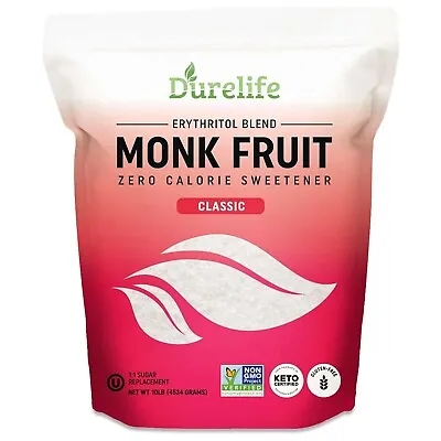 Durelife Monk Fruit Sweetener Classic - White Sugar Substitute 10 Lb Bulk • $62.99