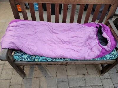 $55 • Buy Kids Adjustable Length Sleeping Bag Mountain  Hardwear Mt Goat 20 Degrees. Pink.