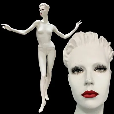 PATINA V Vintage Mannequin White Gloss Full Size Female Dramatic Pose • $499