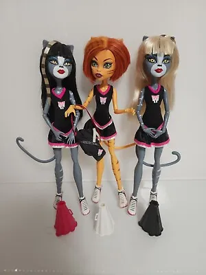 Monster High Fearleading Purrsephone Toralei Stripe & Meowlody 3-Pack • $96.32