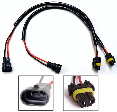 HID Kit Extension Wire P 9006 Two Harness Head Light Female Male Replace Plug • $10.45