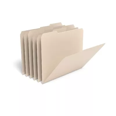 Staples Poly Manila File Folders Letter 3 Tab 12/Pack (36049-CC) TR36049/36049 • $11.26