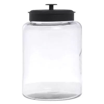 Anchor Hocking? 2.5 Gal Glass Montana Jar With Black Metal Lid - 8 1/2 Dia X 13 • $62.87