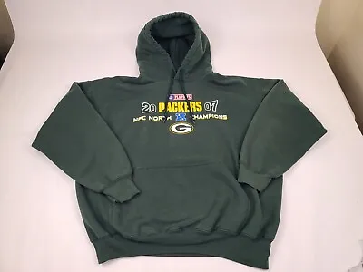 Green Bay Packers Hoodie Pullover Sweatshirt 2007 NFC North Champions Mens Large • $9.74