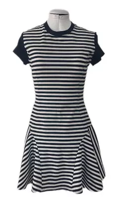 $54.99 • Buy ALICE MCCALL Black And White Stripe Short Sleeve Dress, Size 8, VGC D5