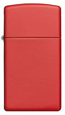 Genuine Zippo Windproof Lighter Slim Red Matte (91633) Gift Boxed • $46.71