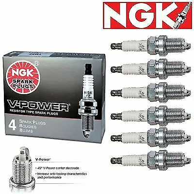 6 Pcs V-Power Spark Plugs NGK 2003-2005 Volvo XC90 2.9L L6 Kit Set Tune Up • $26.50