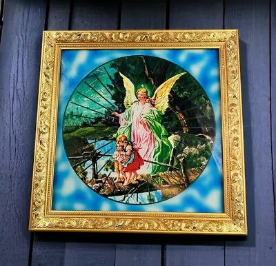 Vintage Motion Lamp Moving Picture Light Wall Display Psychodelic Guardian Angel • $135