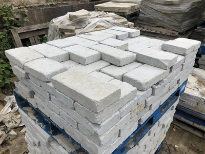£60 • Buy Grey 100x200mm Genuine Yorkshire Stone Tumbled Setts Block Paving Path Driveway