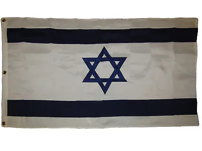4X6 FT Embroidered SEWN Israel Star Of David JEWISH 100% COTTON BOAT Flag • £67.35