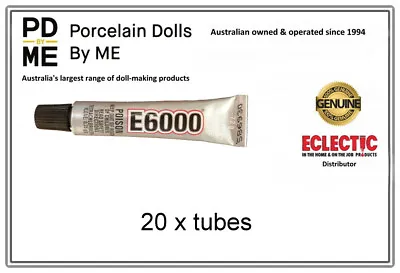 E6000  Adhesive X 20 Tubes 7.2gm........ 40% Discount For 2 Or More Lots • $42.25