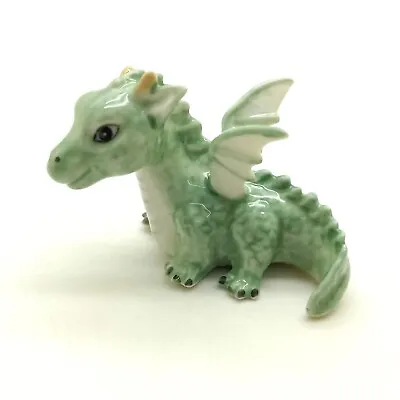 $6.95 • Buy Little Green Dragon Ceramic Mythical Legendary Creature Figurine Statue - CMC049