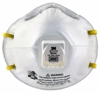 $3.99 • Buy 1 EACH-3M 8210V N95 Particulate Respirator Face Mask W/Exhalation Valve EXP 2027