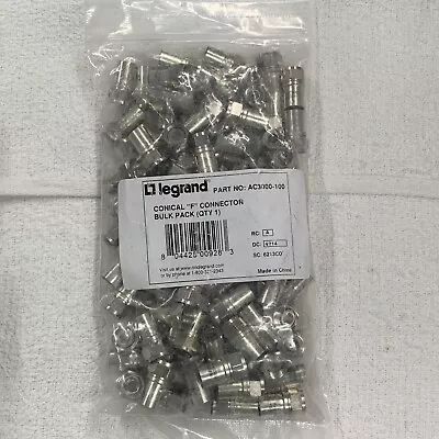 Legrand RGU6 QUAD AC3000-100 Conical Compression F-Connector 100 Pack • $25