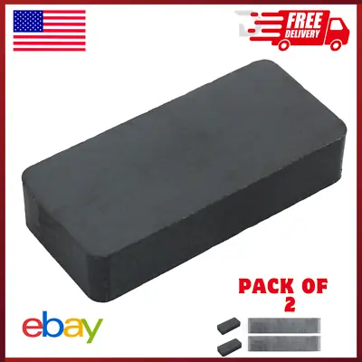 2 Pack Ceramic Block Magnets Ferrite Strong Magnetic Material Free&Fast Shipping • $6.95