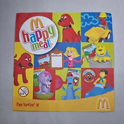 £4.99 • Buy 2004 McDonalds Clifford The Big Red Dog Toys Collection - Paper Insert Poster