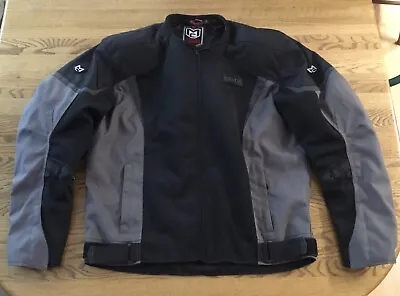 MENS Med. MOTORCYCLE RIDING JACKET Moto Centric Padded Racing Protective Assault • $48