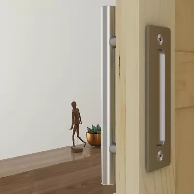 Rolltrak Stainless Steel Barn Door Pull Handle Set • $87